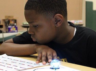 Student with ozobot
